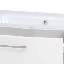 Weiße Waschtischkonsole mit zwei Schubladen - Anjunica