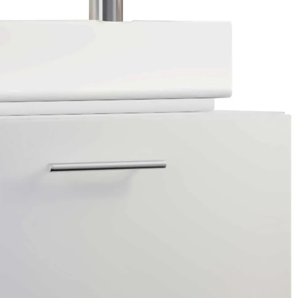 Weiße Waschtischkonsole mit zwei Fächern & Tür - Ziovarica