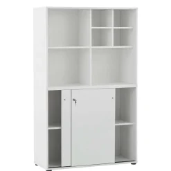 Weißer Aktenschrank mit sieben Fächern - Empire