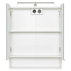 Weißer Bad Spiegelschrank mit Regalfach - Skiranov