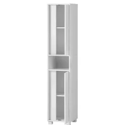 Weißer Badezimmerschrank 165 cm hoch - Seriacus