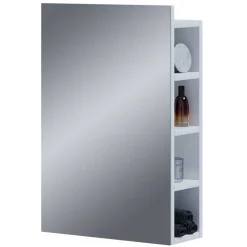 Weißer Badezimmerspiegel mit acht Fächern - Sua