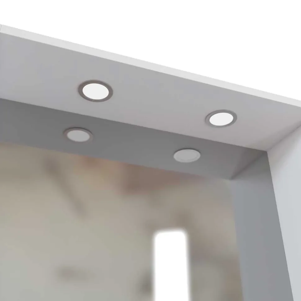 Weißer Badspiegel mit Ablage & LED - Enwicos