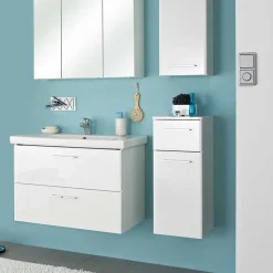 Weißer Bad-Unterschrank für Wandmontage - Bahare