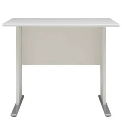 Weißer Bürotisch mit Knieraumblende - Radiassu
