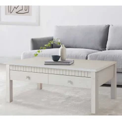 Weißer Couchtisch Landhaus mit Schublade - Loggia