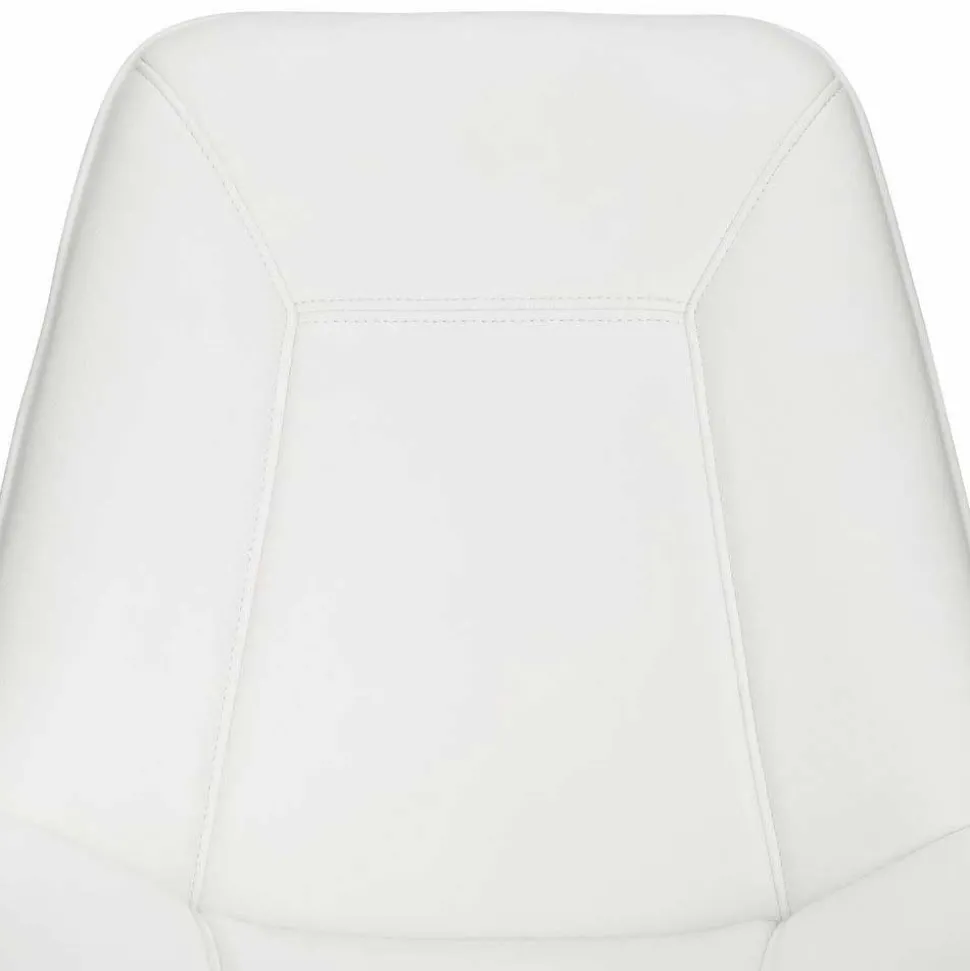 Weißer Drehstuhl mit Kunstleder Schalensitz - Chiloena