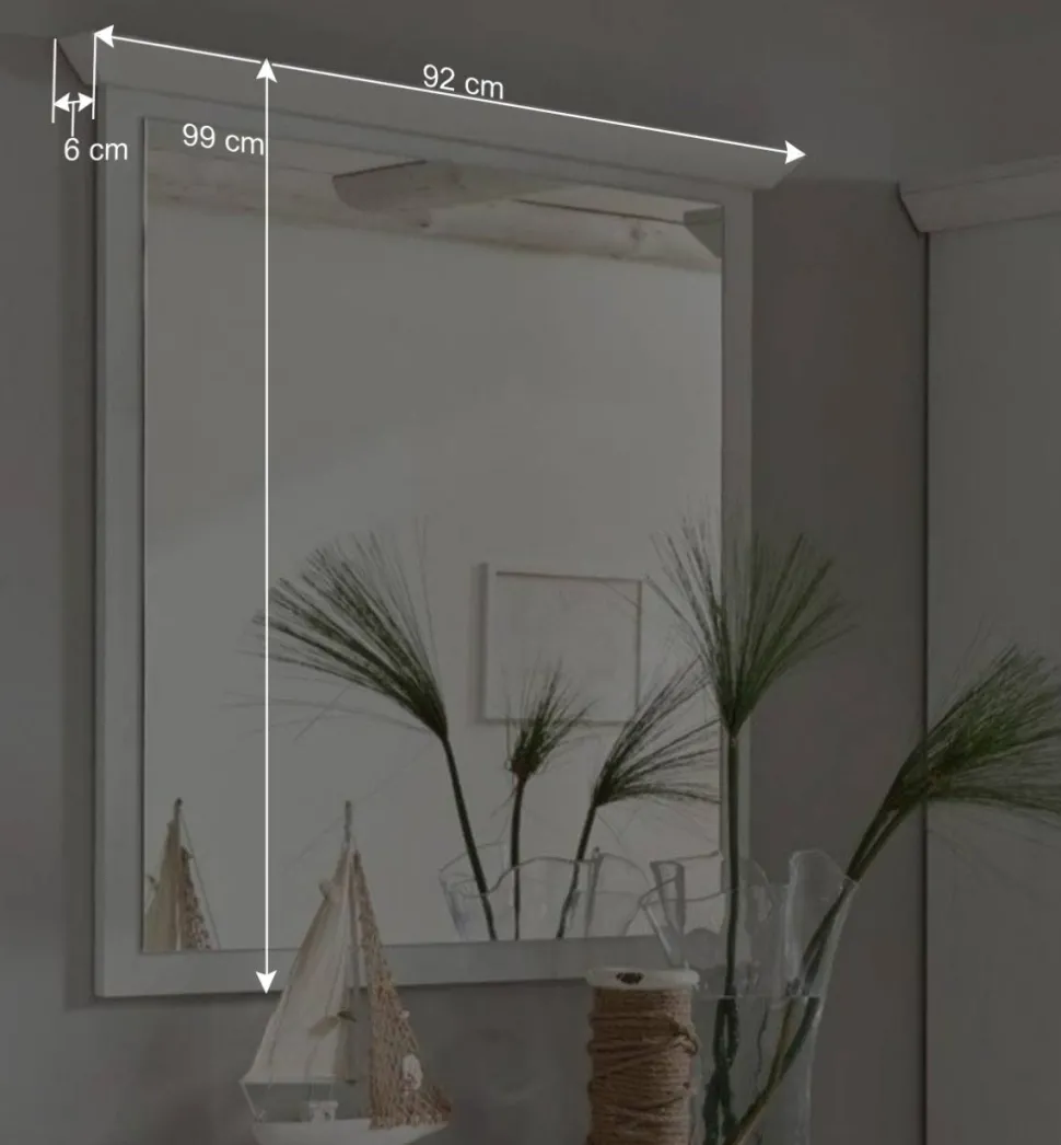 Weißer Flurspiegel im Landhausstil - Chelles