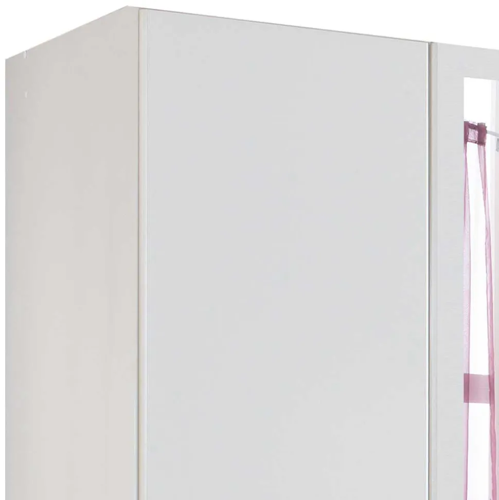 Weißer Kleiderschrank mit zwei Schubladen & drei Türen - Catrizia