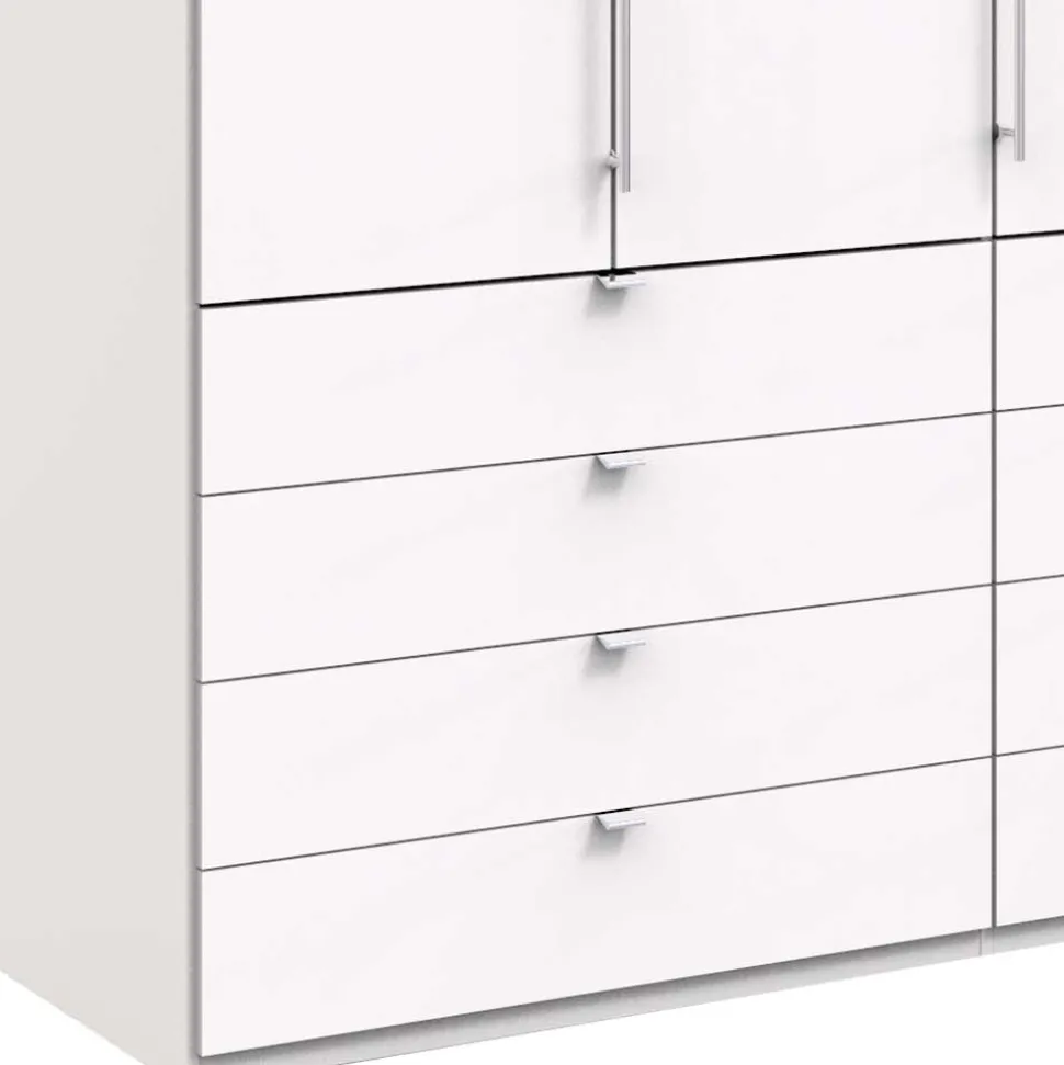 Weißer Kombi-Kleiderschrank mit Gleittür - Donpiave