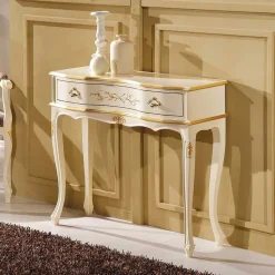 Weißer Konsolentisch im Barock Design - Iviada