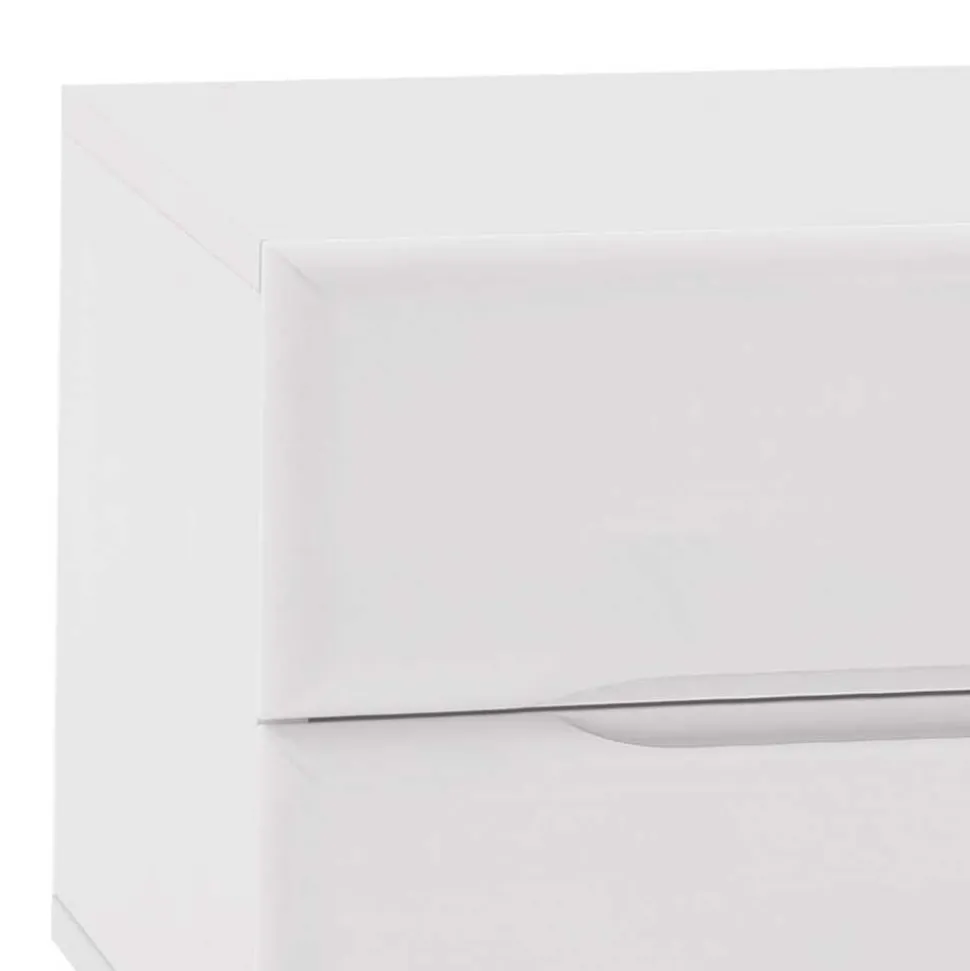 Weißer Nachttisch Dayton aus Massivholz Buche