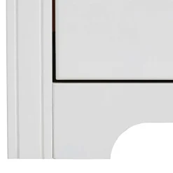 Weißer Nachttisch mit großem Fach - Velriva