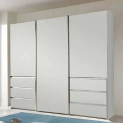 Weißer Schiebetürenschrank 3-türig - Fachet