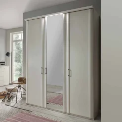 Weißer Schlafzimmerschrank Ronis mit drei Türen