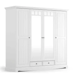 Weißer Schlafzimmerschrank im Landhausstil - Indico