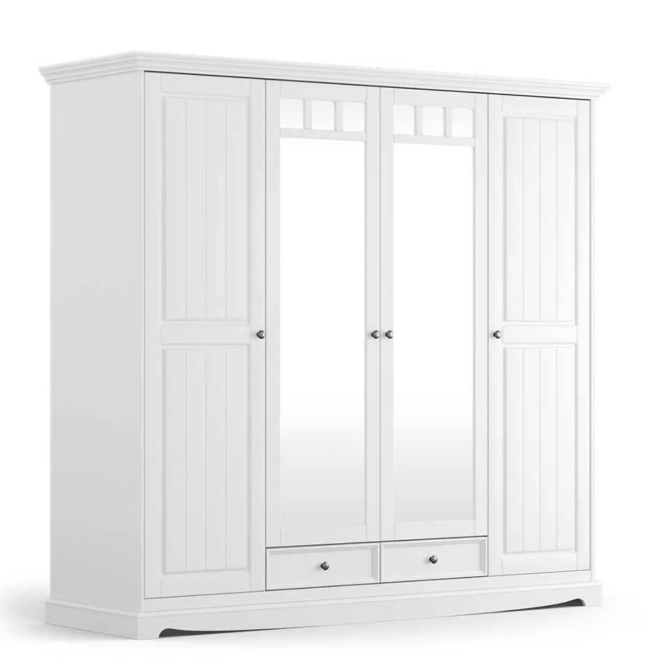 Weißer Schlafzimmerschrank im Landhausstil - Indico