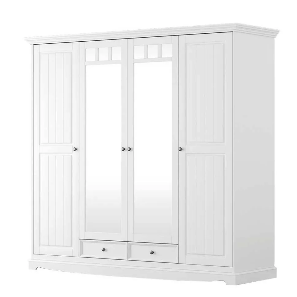 Weißer Schlafzimmerschrank im Landhausstil - Indico