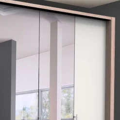 Weißer Schlafzimmer-Schrank mit Spiegeln - Vaclyn