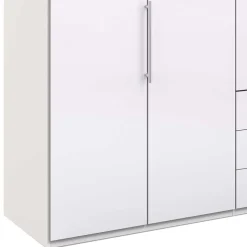 Weißer Schlafzimmerschrank mit zwei Falttüren - Dolienca