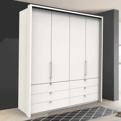 Weißer Schlafzimmerschrank mit Falttüren - Donpiave