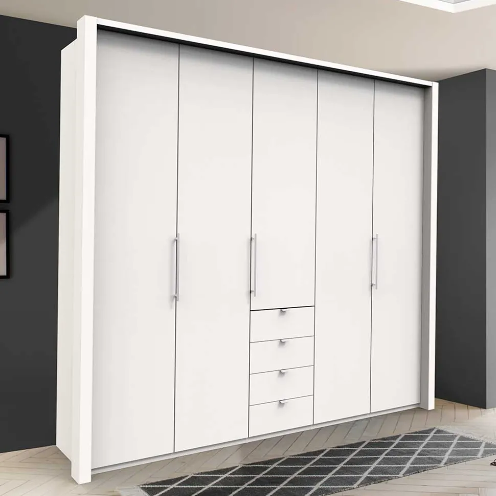 Weißer Schrank für Kleidung mit Falttüren - Donpiave