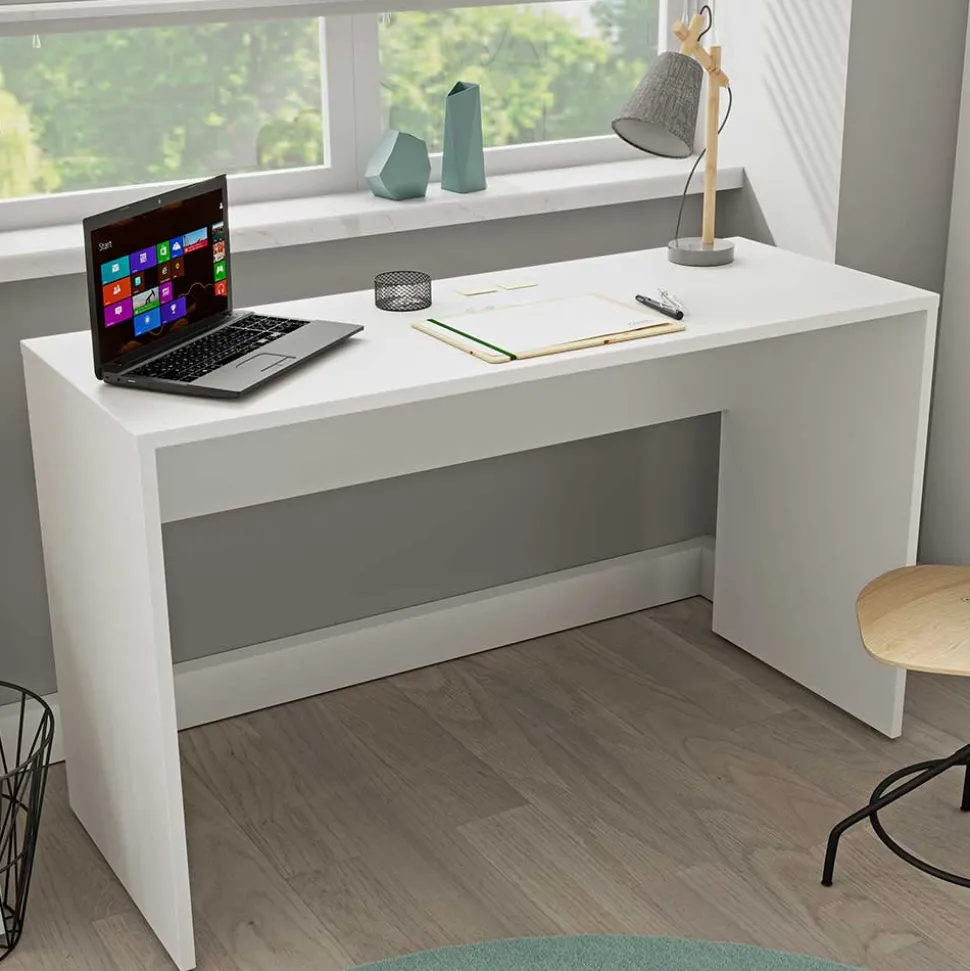 Weißer Schreibtisch optional mit Rollcontainer - Evensa