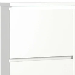Weißer Schuhklappen-Schrank mit drei Klappen - Dany