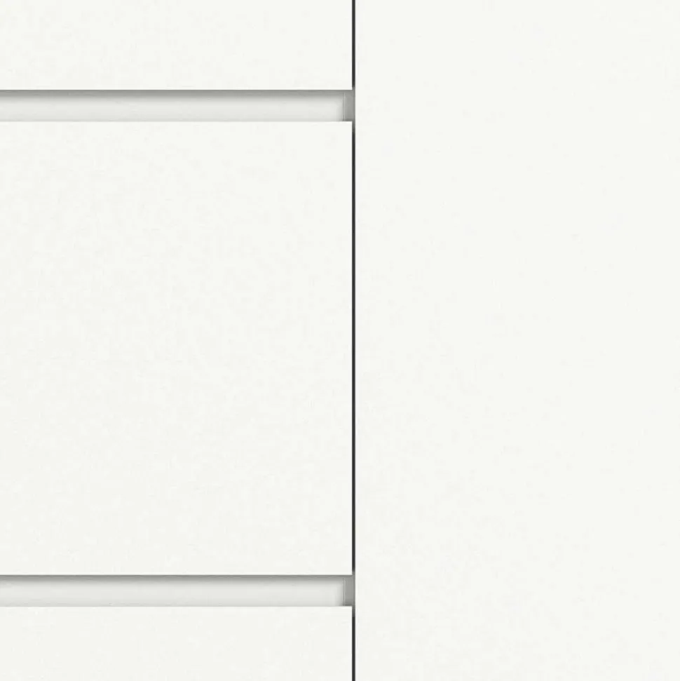 Weißer Schuhklappen-Schrank mit drei Klappen - Dany