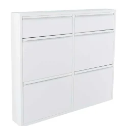 Weißer Schuhschrank aus Metall pulverbeschichtet - Cioara