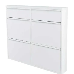 Weißer Schuhschrank aus Metall pulverbeschichtet - Cioara