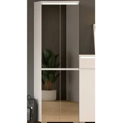 Weißer Schuhschrank mit vier Spiegeltüren - Dany