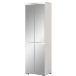 Weißer Schuhschrank mit vier Spiegeltüren - Dany
