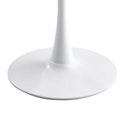 Weißer Sinterstein Tisch mit Trompetenfuß - Glamour