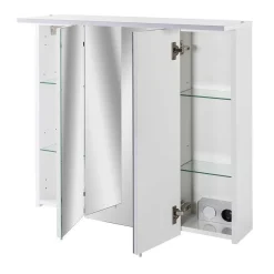 Weißer Spiegelschrank für das Bad - Yuliva