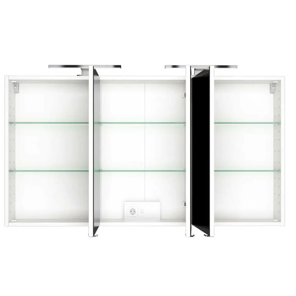 Weißer Spiegelschrank in 120cm Breite - Vandan