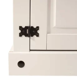 Weißer Vitrinenschrank aus Kiefer - Sergio