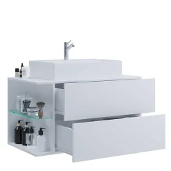 Weißer Waschtisch für die hängende Montage - Ziovarica