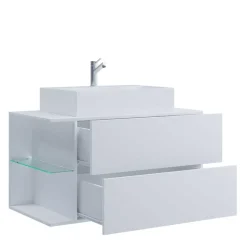 Weißer Waschtisch für die hängende Montage - Ziovarica