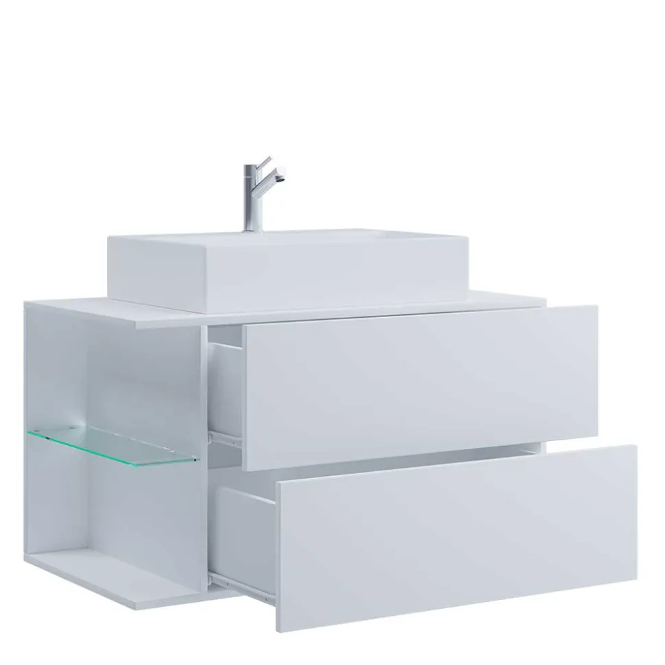 Weißer Waschtisch für die hängende Montage - Ziovarica