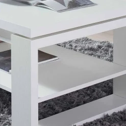 Weißer Wohnzimmertisch Mercana mit Tischplatte klappbar