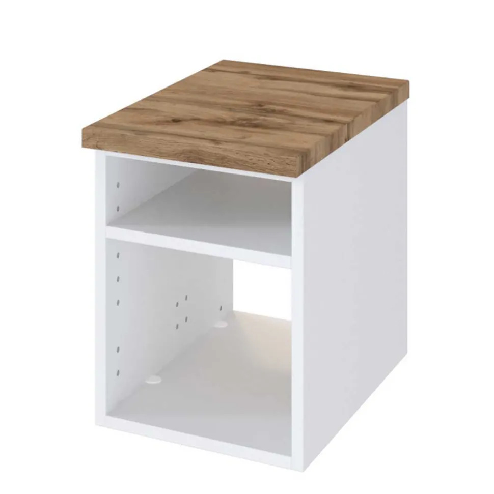 Weißes Bad Set mit Doppelwaschtisch - Enwicos I (sechsteilig)