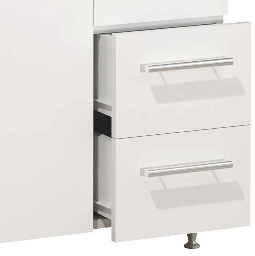 Weißes Badezimmer Möbelkombi - Nancyssa (dreiteilig)