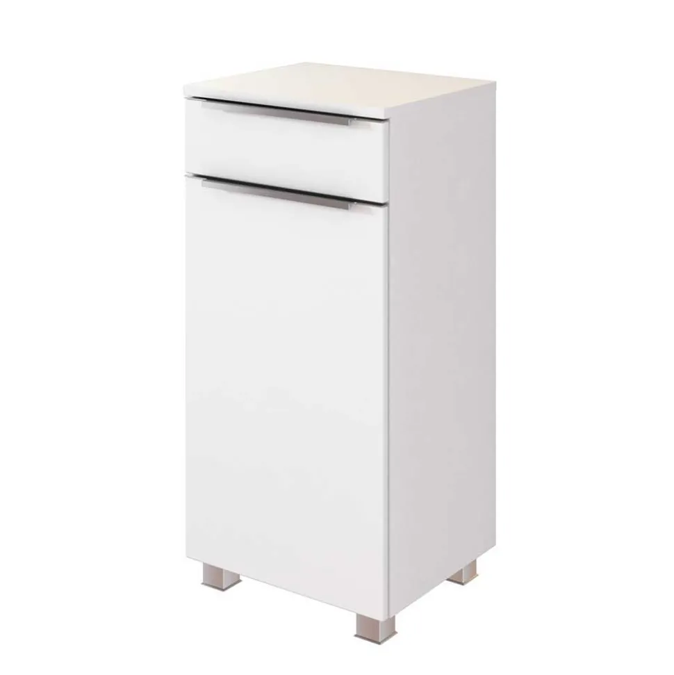 Weißes Badezimmermöbel Set groß - Livendas (fünfteilig)