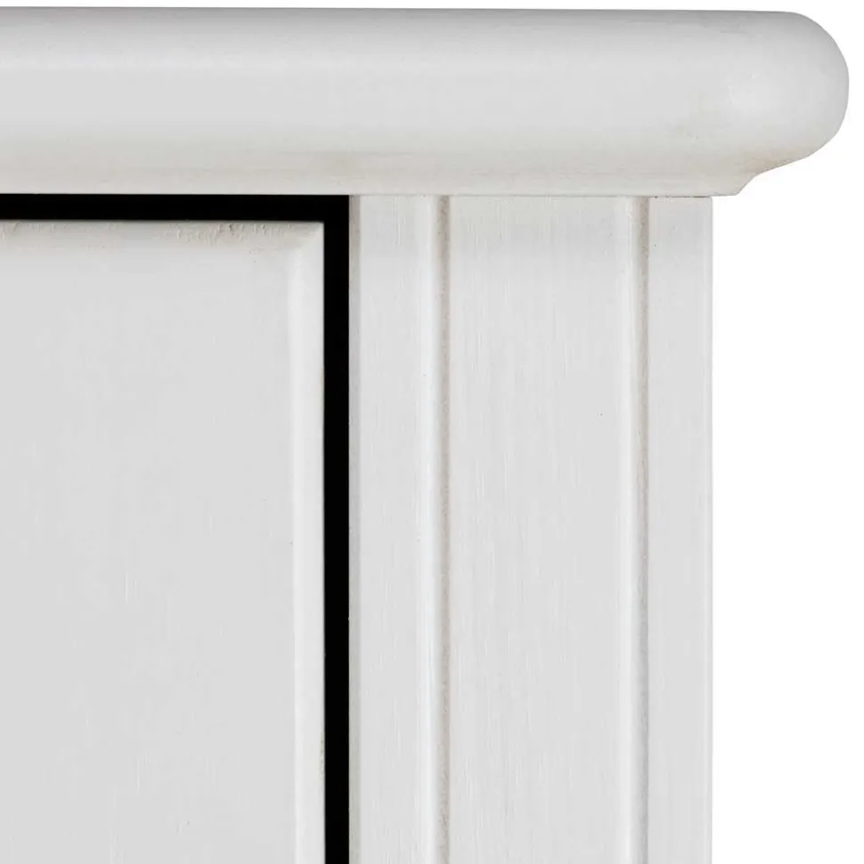 Weißes Bett & Nachttische - Velriva (dreiteilig)