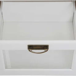 Weißes Buffet Schrank aus Kiefer massiv - Akbelev