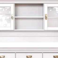 Weißes Buffet Schrank aus Kiefer massiv - Akbelev