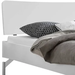 Weißes Designbett in 140x200 cm - Shuffle