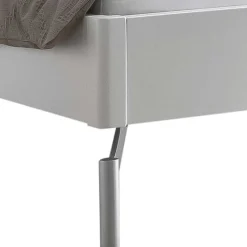 Weißes Designbett in 140x200 cm - Shuffle