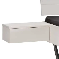 Weißes Doppelbett aus Kiefer Massivholz - Lardias